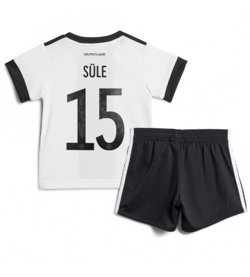 Niemcy Niklas Sule #15 Koszulka Podstawowych Dziecięca MŚ 2022 Krótki Rękaw (+ Krótkie spodenki)